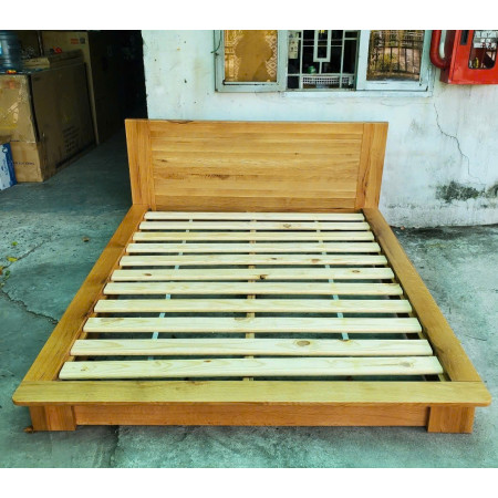 Giường Nhật 03 - 1m6 : Giường Ngủ Gỗ Sồi - Kiểu Bệt